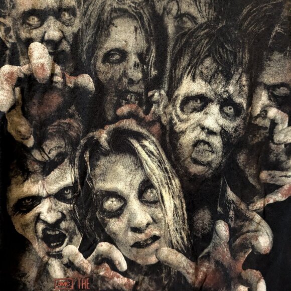2012 The Walking Dead AOP All Over Print Black T-Shirt size Small - Picture 2 of 5